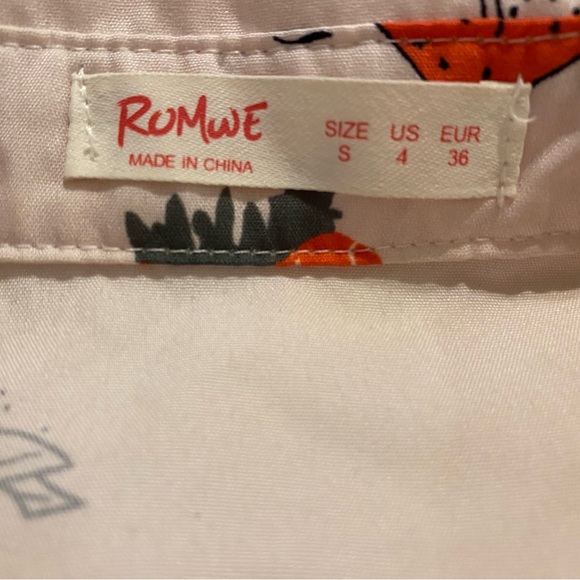 Fruit Coquette Cottage Core Strawberry Print Button Down - Picture 5 of 7